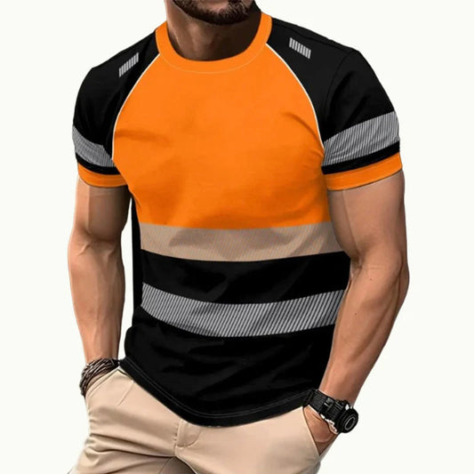 Men’s Reflective Colour-Block T-Shirt
