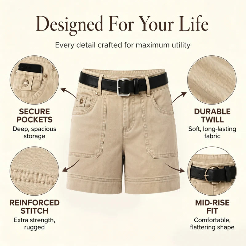 Women’s Stretch Utility Pocket Shorts