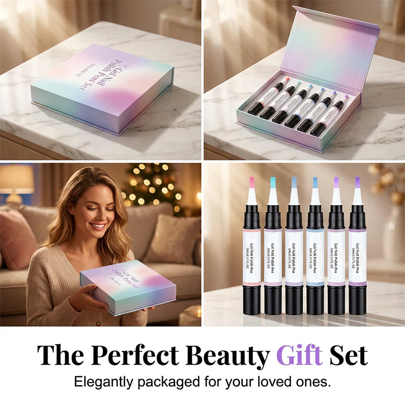 6-Piece Gel Nail Colour Pen Set