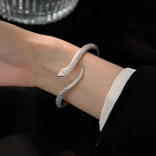 Snake Wrap Open Cuff Bracelet
