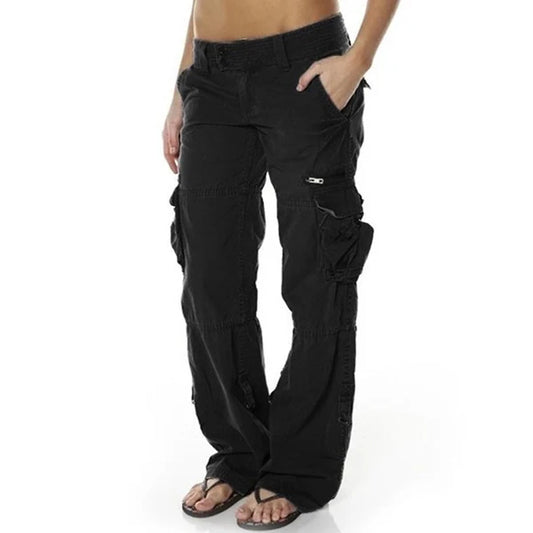 Women's Wide Leg Utility Cargo Trousers