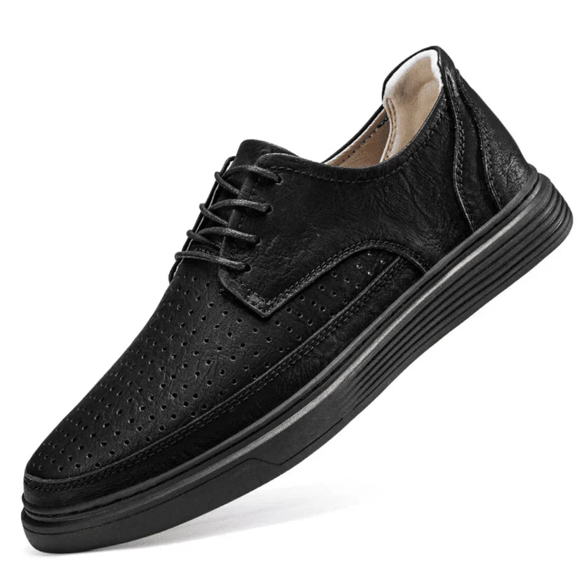 Men’s Breathable Leather-look Hybrid Trainers