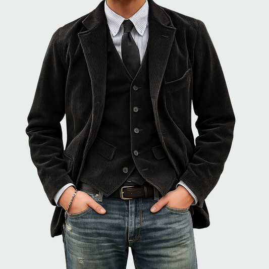 Men’s Tailored Blazer And Waistcoat Set