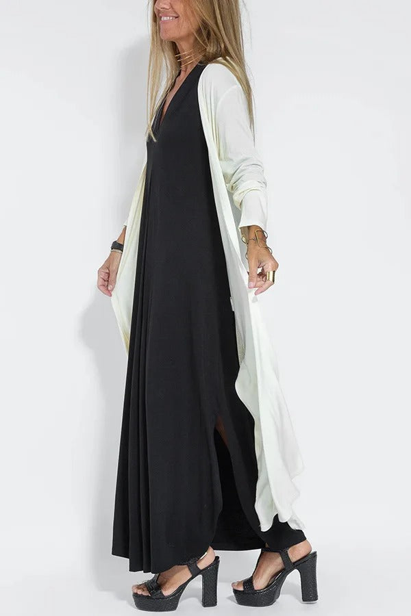 Women’s Flowy V Neck Sleeveless Maxi Beach Dress