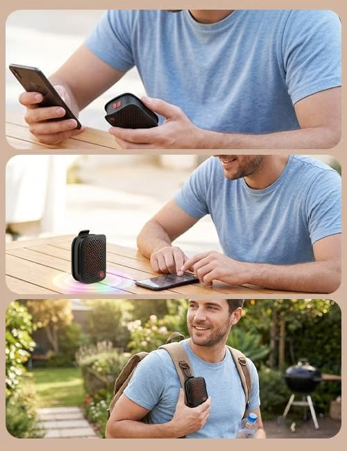 Portable Bluetooth Speaker with Carry Strap