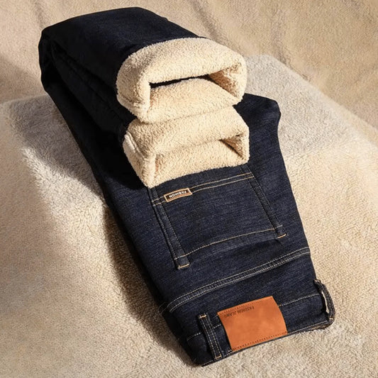 Men’s Fleece-Lined Straight-Leg Jeans