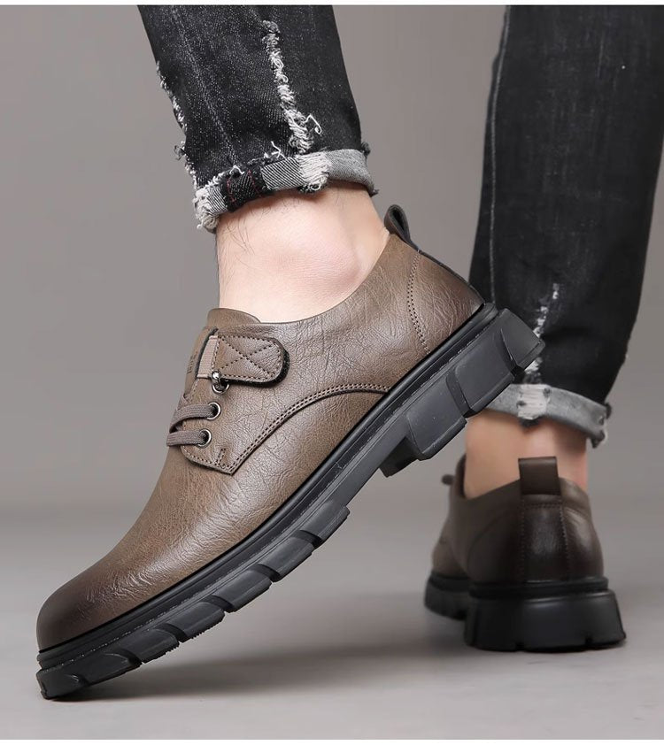 Vintage polished big-toe work shoes for men