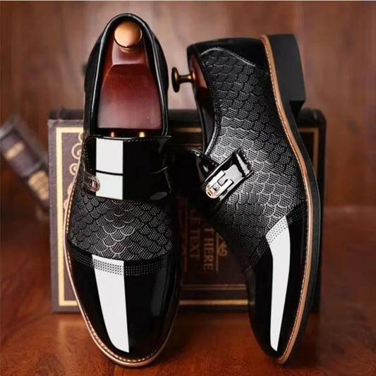 Men's Italian Fashionable Leather-Look Shoes