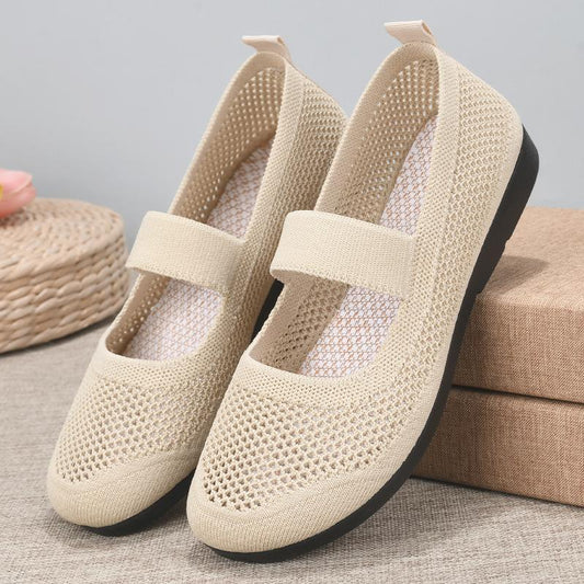 Flat casual breathable openwork Comfort shoes