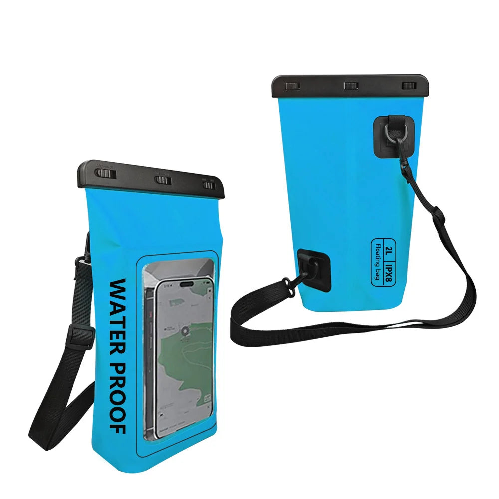 2L Waterproof Crossbody Dry Bag with Phone Window