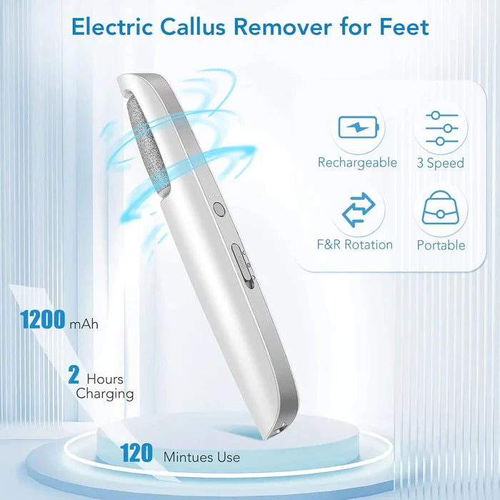 Rechargeable Electric Callus Remover with Dual Rotation