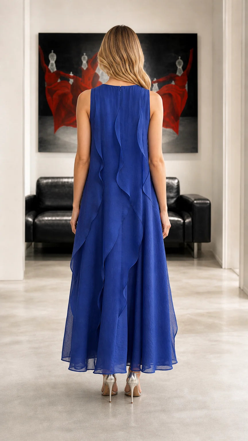 Women's Cascading Ruffle Maxi Dress