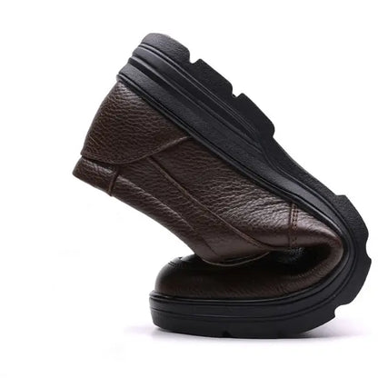 Men’s Premium Full-Grain Leather-Look Slip-On Formal Loafers