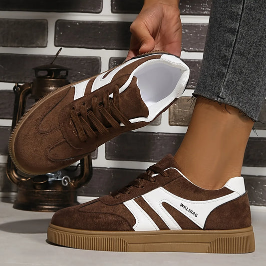 Women’s Leather-Look Supportive Low-Top Comfort Trainers
