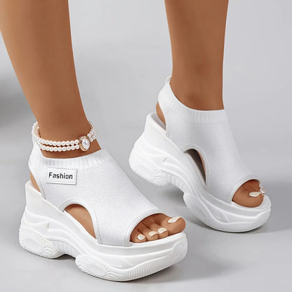 Women’s Casual Solid-Colour Wedge Comfort Sandals