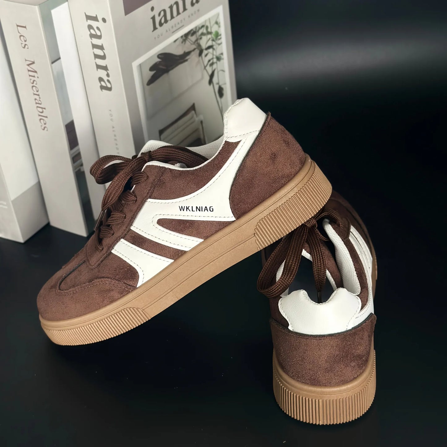 Women’s Leather-Look Supportive Low-Top Comfort Trainers