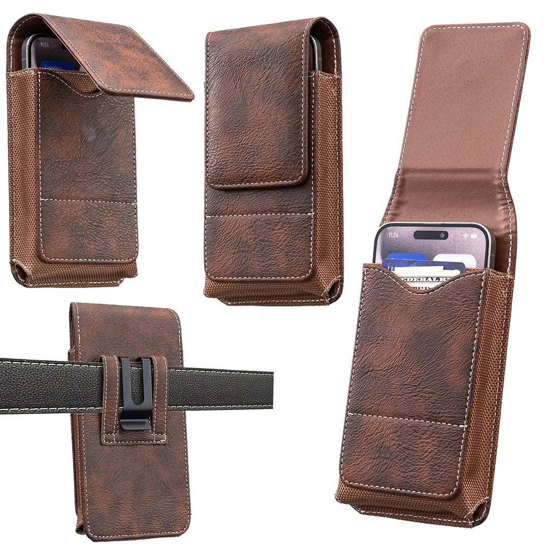 Men's Multi-Pocket Belt Phone Pouch
