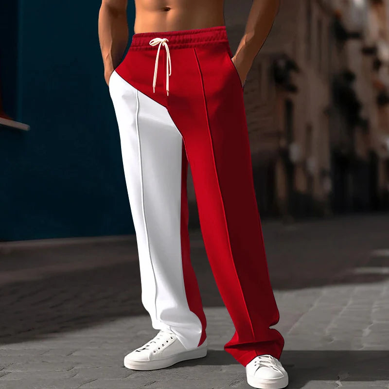 Men’s Colour-Block Drawstring Trousers
