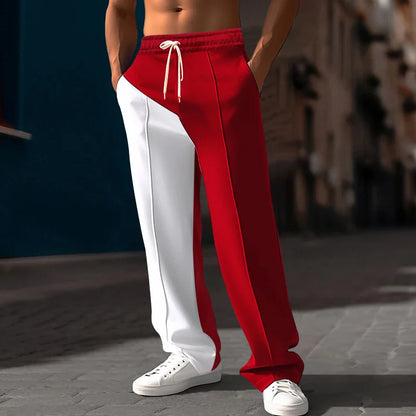 Men’s Colour-Block Drawstring Trousers