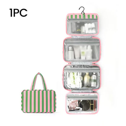 Striped Hanging Toiletry Organiser