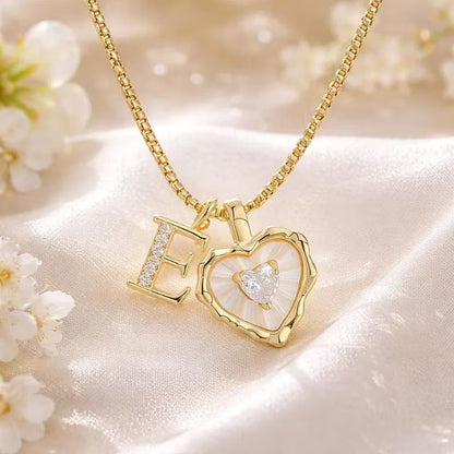 Women's Personalised Heart Initial Necklace