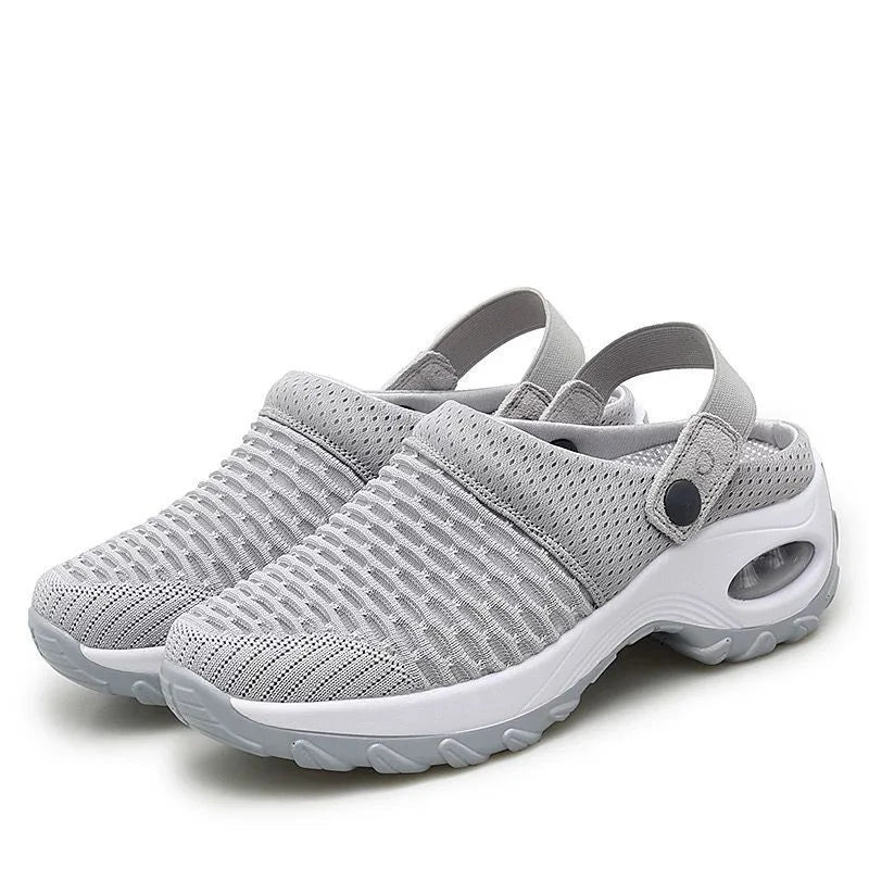 Breathable Mesh Slip On Walking Sandals with Cushion Sole