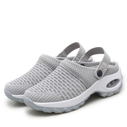 Breathable Mesh Slip On Walking Sandals with Cushion Sole