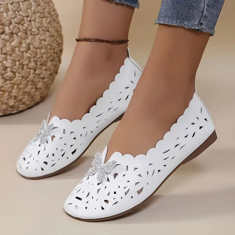 Ladies’ Supportive All-Season Leather Flats