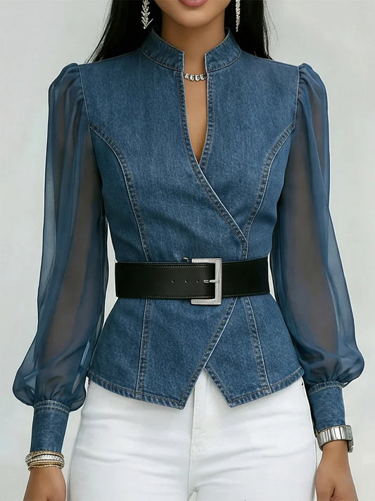 Women’s Valerisse Structured Denim Blouse