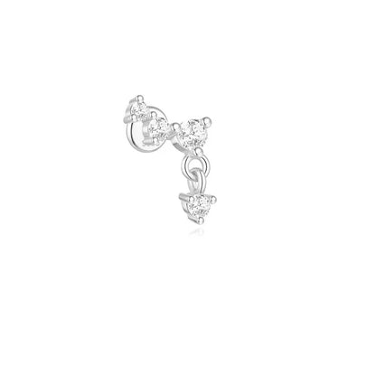 Women’s 925 Sterling Silver Waterproof CZ Stud Earring Set