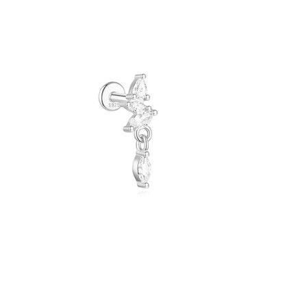 Women’s 925 Sterling Silver Waterproof CZ Stud Earring Set