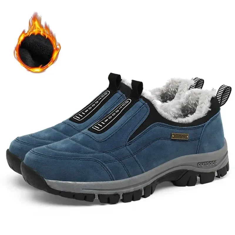Men’s Fleece-Lined Slip-On Winter Walking Shoes