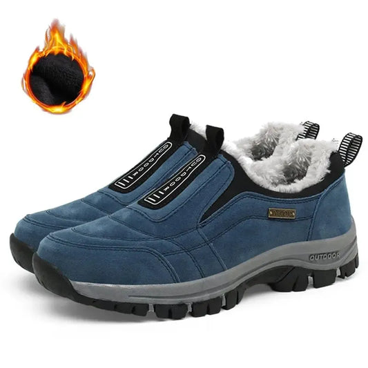 Men’s Fleece-Lined Slip-On Winter Walking Shoes