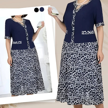 Women’s Floral Contrast Midi Dress