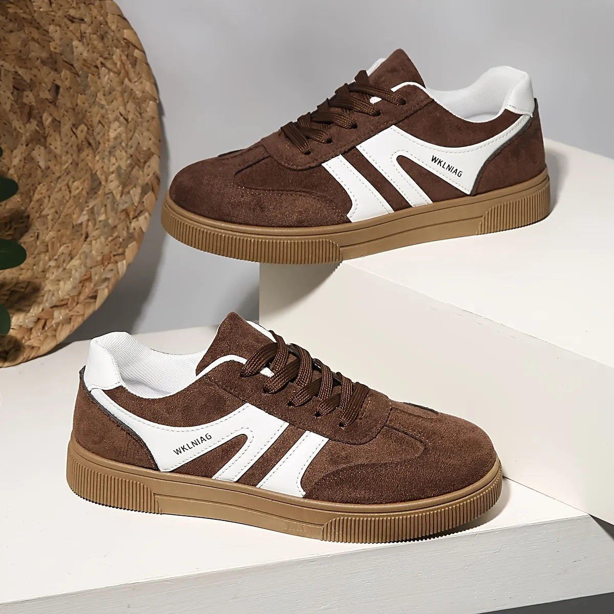 Women’s Leather-Look Supportive Low-Top Comfort Trainers