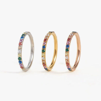 Women’s Titanium Waterproof CZ Cartilage Hoop Earring