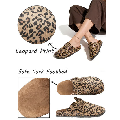 Women's Leopard Print Casual Mules