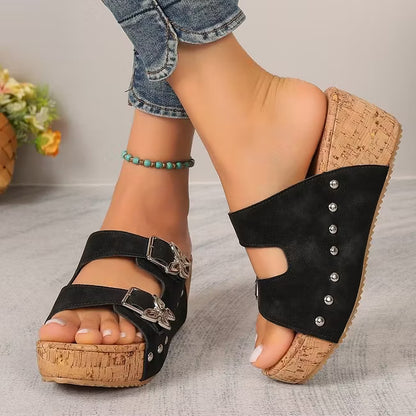 Women’s Butterfly-Detail Wedge Sandals