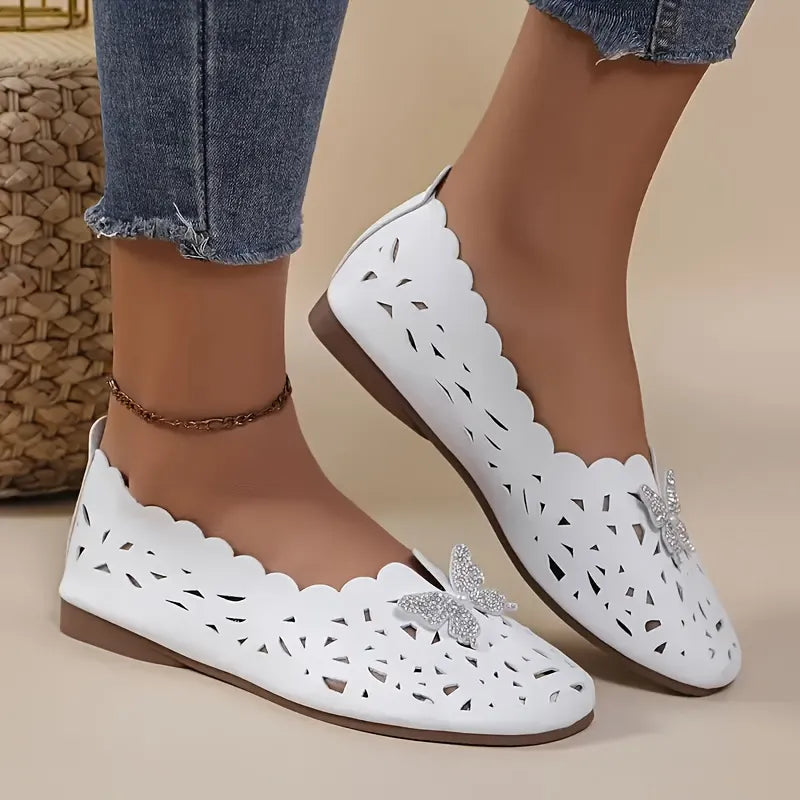 Ladies’ Supportive All-Season Leather Flats