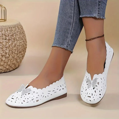Ladies’ Supportive All-Season Leather Flats