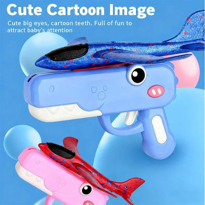 Kids DinoFly Foam Plane Launcher Toy Set