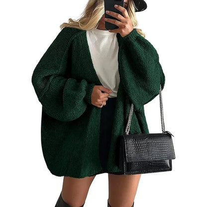 Women’s Relaxed Lantern Sleeve Open Cardigan