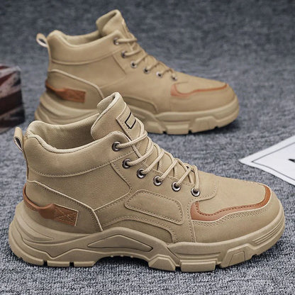 Men's Waterproof Leather-Look Boots