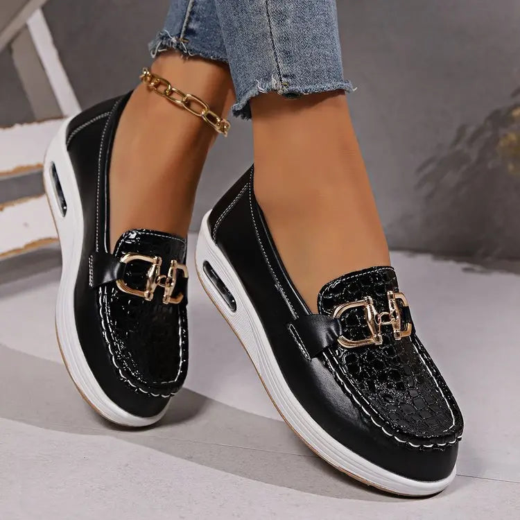 Women’s Buckled Platform Loafers