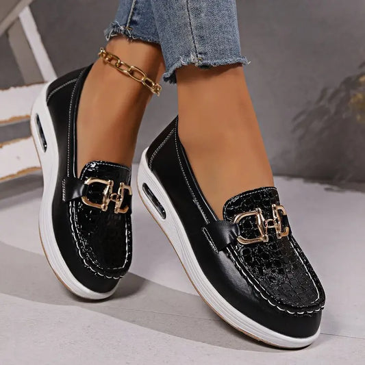 Women’s Buckled Platform Loafers