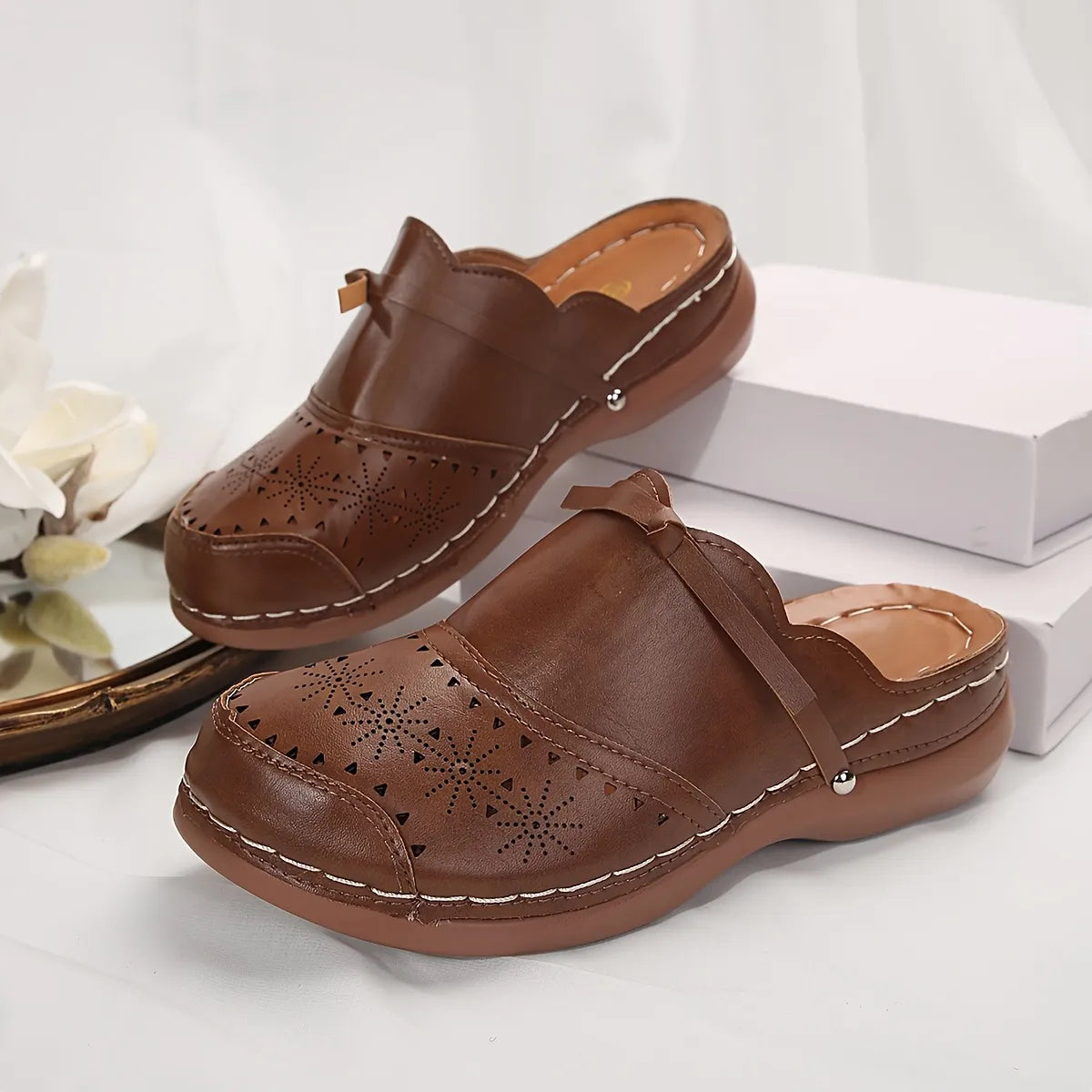 Women’s Classic Brown Mules