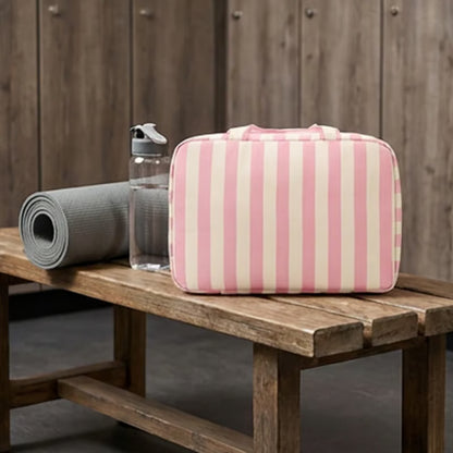 Striped Hanging Toiletry Organiser