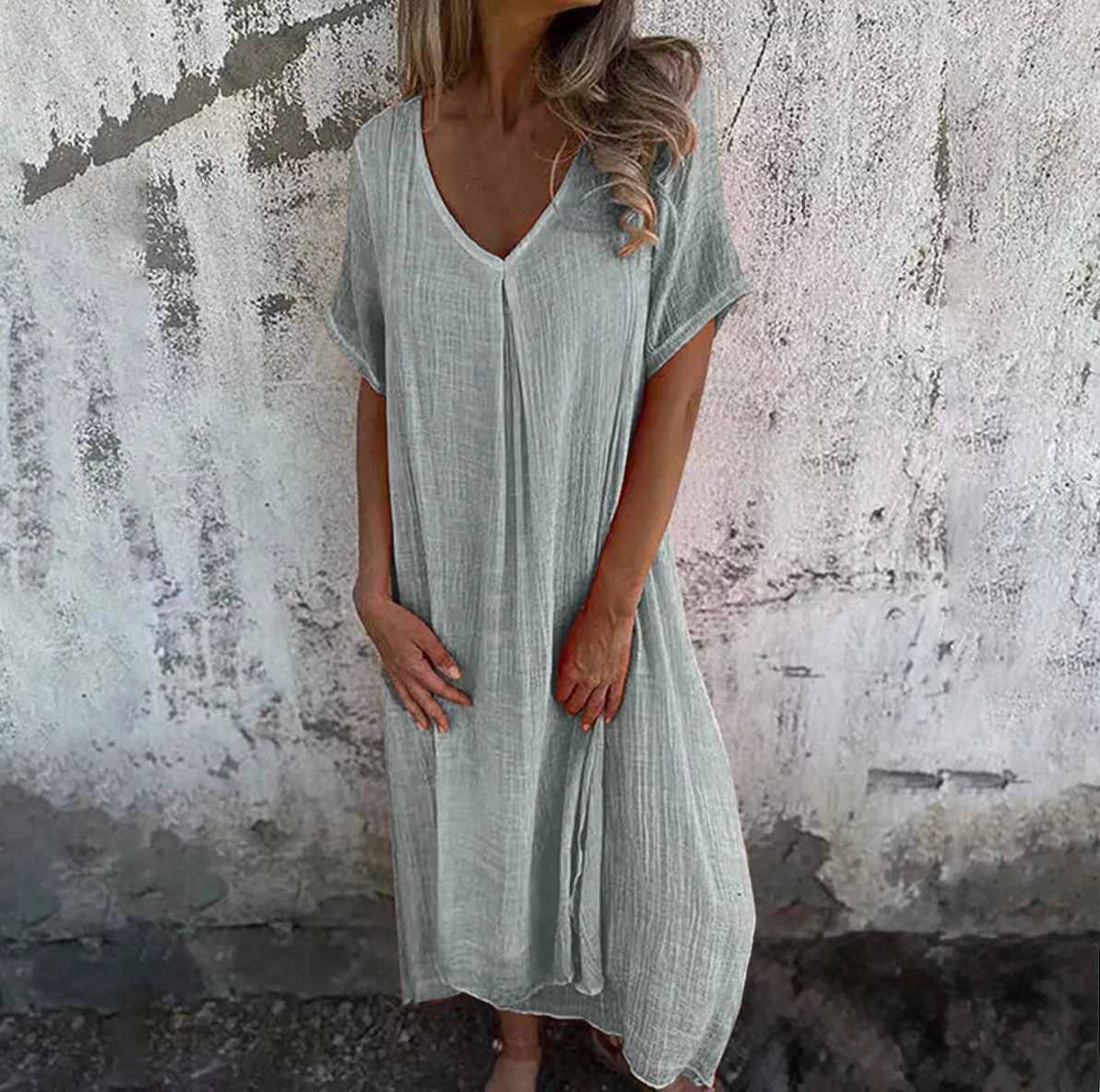 High-quality, comfortable summer dress made of 100% linen🎁