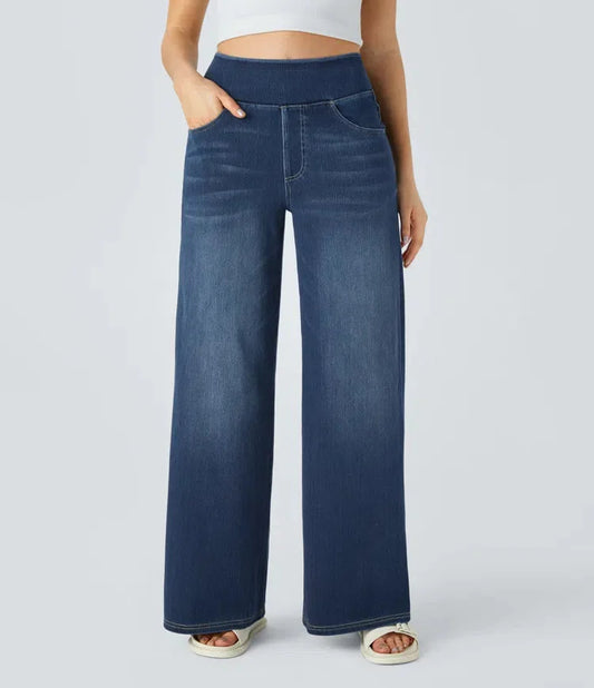 Women’s High-Rise Ultra-Stretch Wide-Leg Jeans