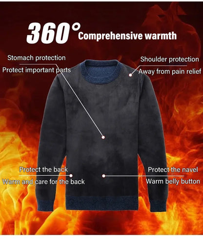 Men’s Fleece-Lined Chenille Knit Winter Jumper